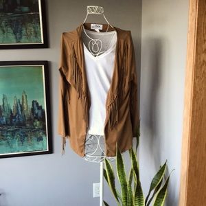 Faux Suede Jacket Sz L